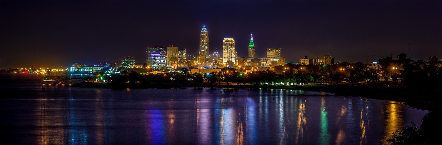 The Columbus, Ohio skyline along the Scioto River