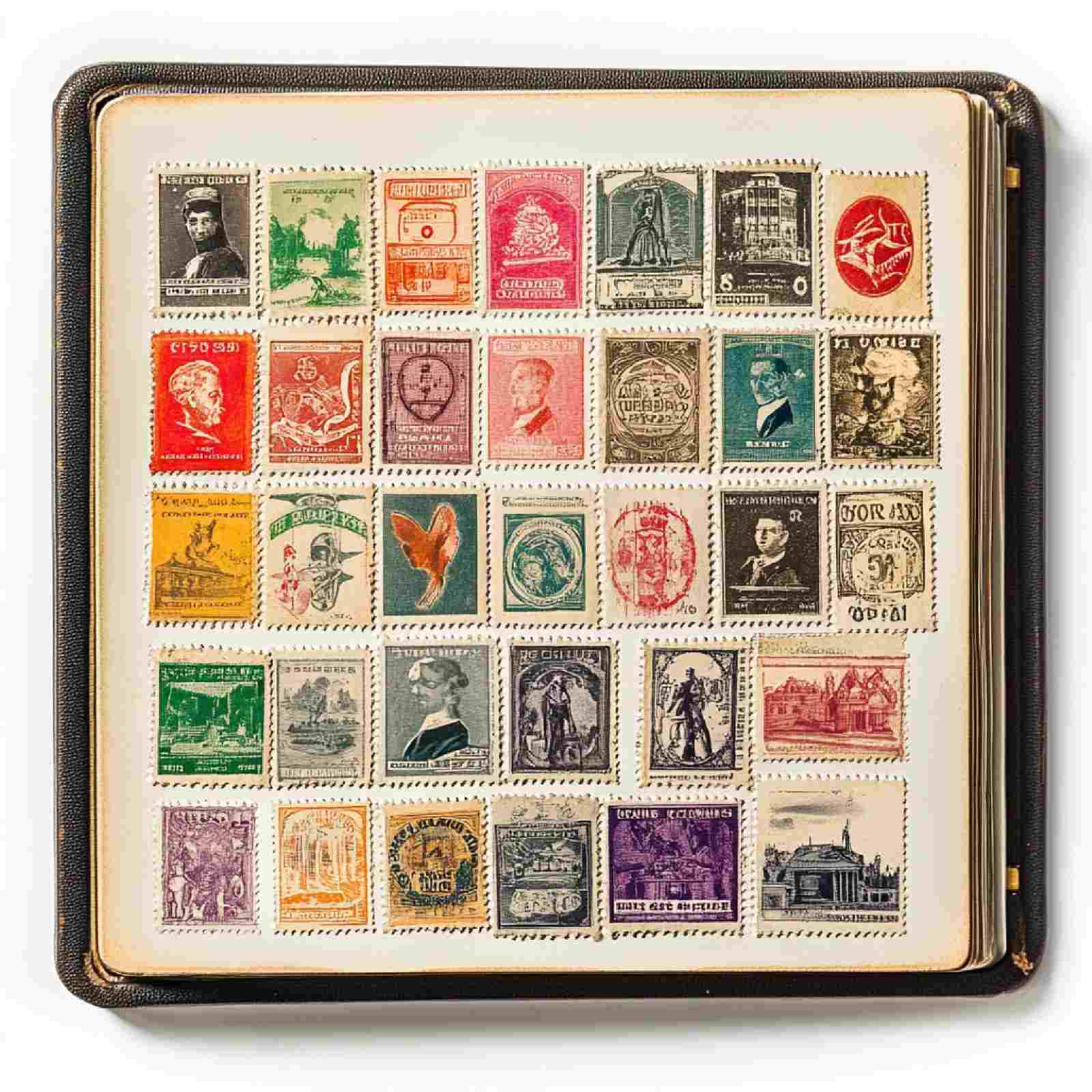 A collector examining coins and albums accumulated over the years